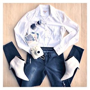 MERONA BUTTON DOWN WHITE WORK SHIRT